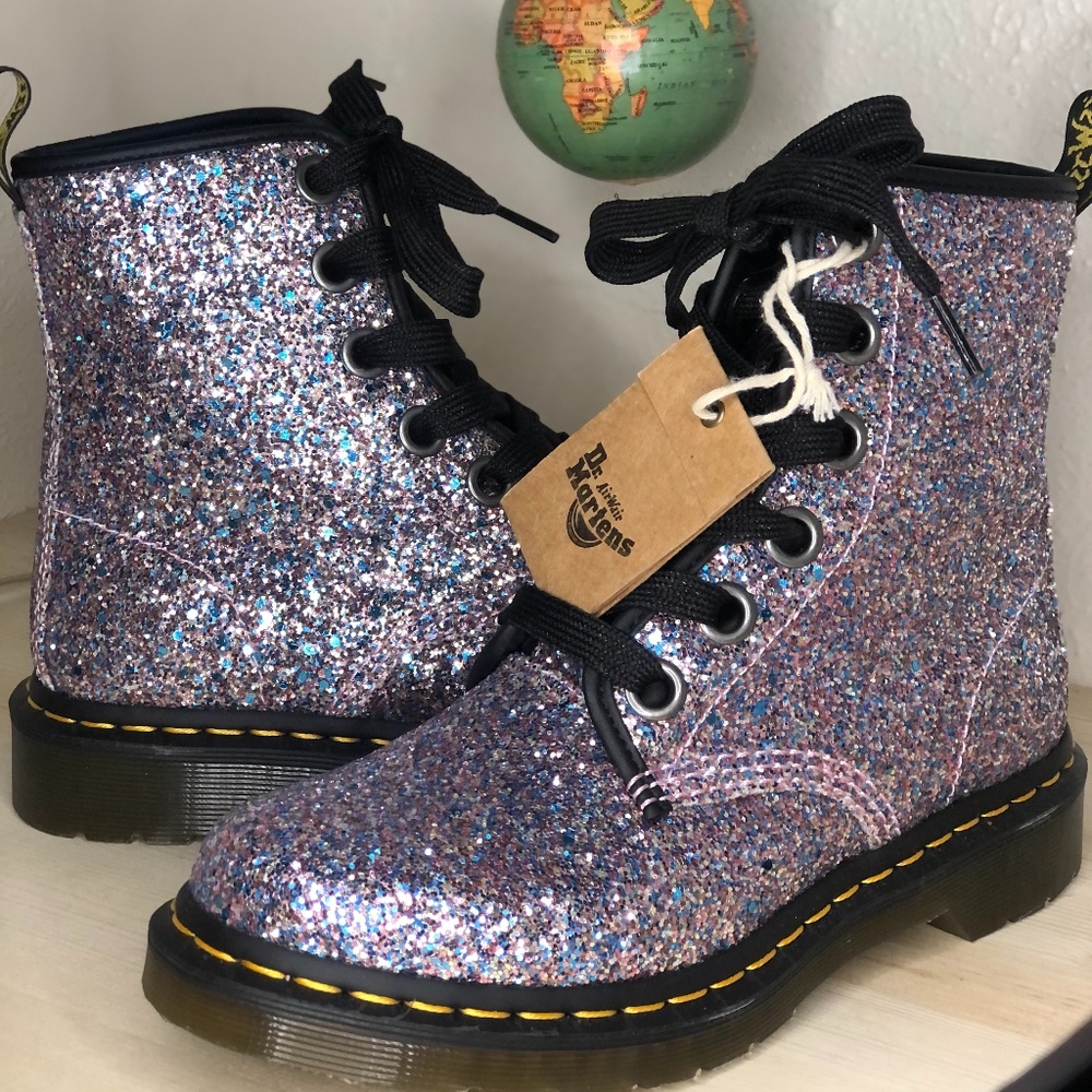 Dr. Martens 1460 Farrah Chunky Glitter Multi-Blue